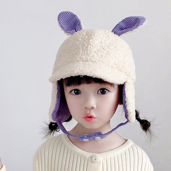 Lasten hattu Rabbit hat PURPLE - varastossa Purple