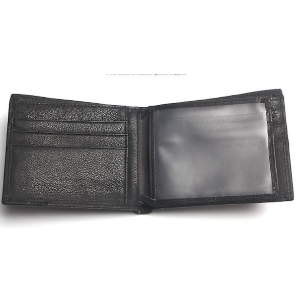 Smal Herrplånbok Äkta Läder Tunna Bifold Plånböcker För Herr Min - high quality
