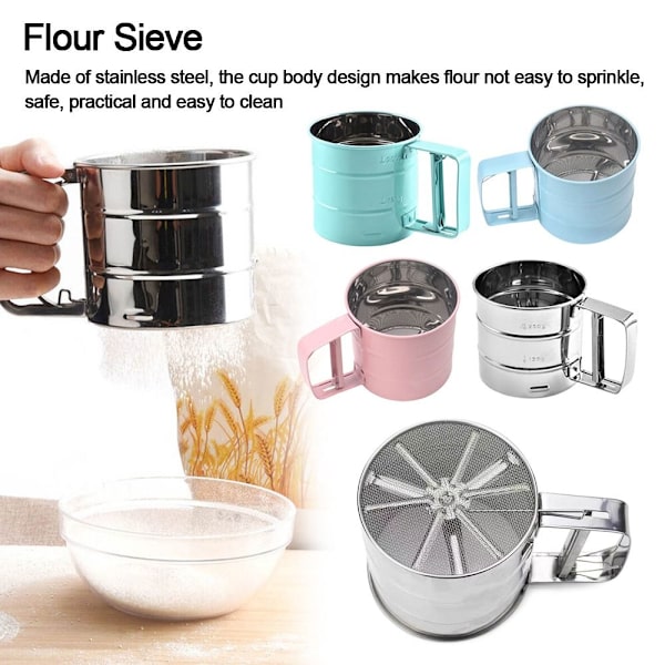 Mesh Mjöl Sil Cup Pulver Sil BLÅ - high quality blue