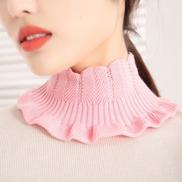 Winter Neck Wrap Fake Collar Pullover ROSA - stock pink