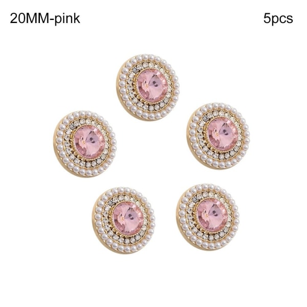5st Pearl Clothing Knappar Skjorta Knappar ROSA 20MM5ST 5ST - stock pink 20MM5pcs-5pcs