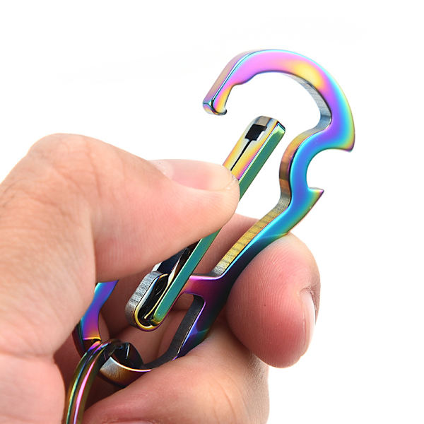 Nyckelring Utility Nyckelring Karbinhake Clip Quick-Release Multi-Tool - high quality