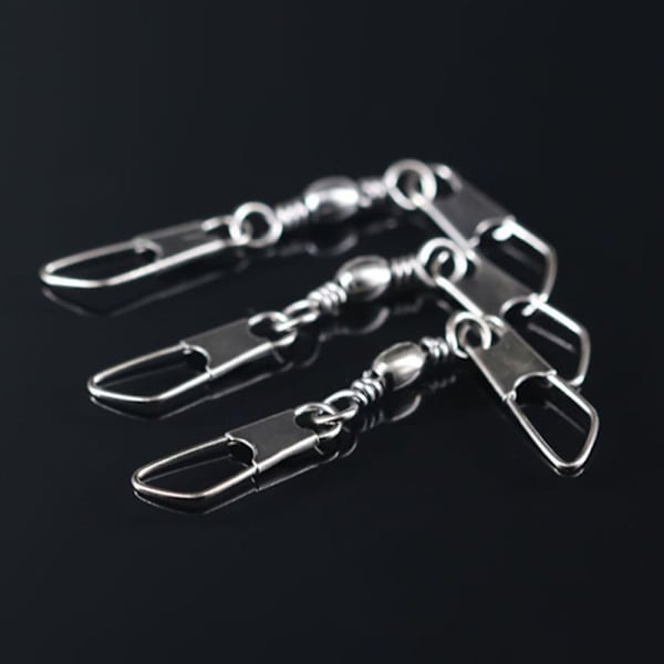 50 st Fishing Snap Connector med Pin Rolling Swivel 2 - high quality