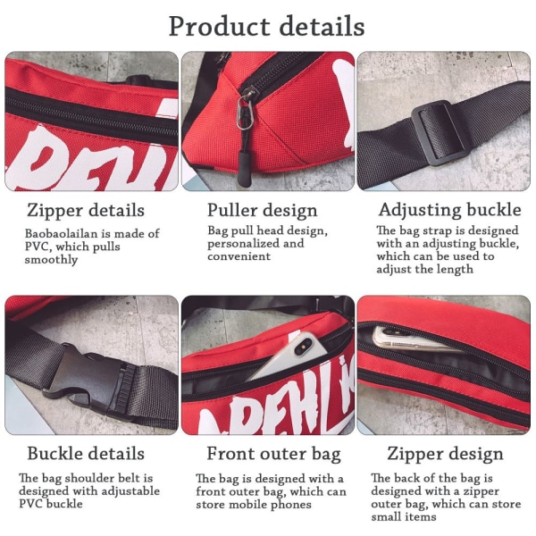 Midja Fanny Pack Bälte Resväska VIT - spot försäljning white