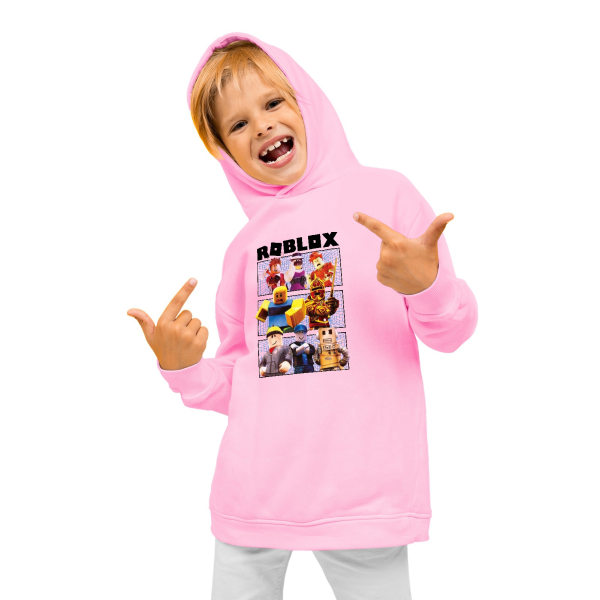 Roblox Hoodies Barn Pullover Långärmade Sweatshirts - stock pink 120