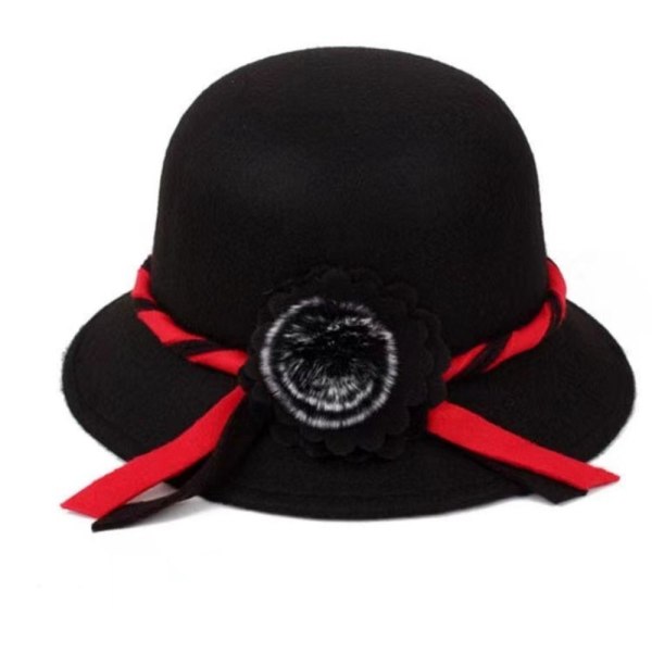 Fedoras Cap Dome hattu MUSTA - varastossa black