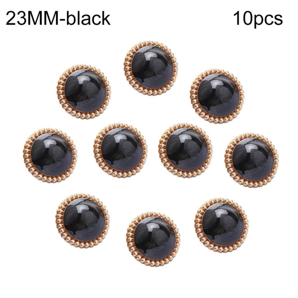 10 kpl Pearl Buttons Shirt Buttons MUSTA 23MM10KPL 10 KPL - korkea laatu black 23MM10pcs-10pcs