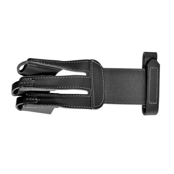 Bågskyttehandskar 3 Finger Tab Guard SVART - on stock Black