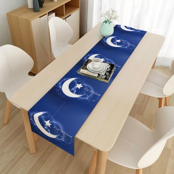 Eid Mubarak Bordslöpare Ramadan Dekorationsduk - on stock