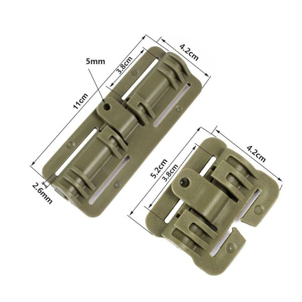 2kpl Tactical Vest Buckle Slider Buckle - varastossa 3