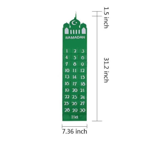 Eid Mubarak Calendar Ramadan Wall Hanging Countdown Calendar - stock