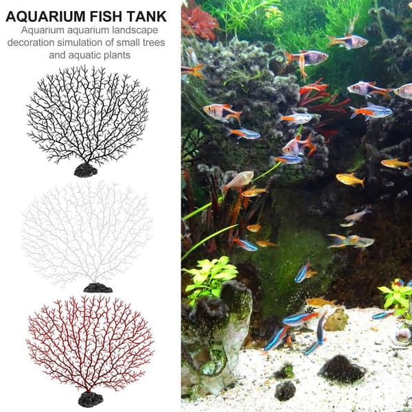 Akvariumdekoration Tankprydnad VIT - high quality White