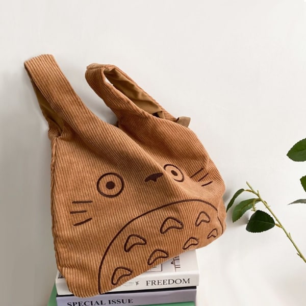 Tecknad Totoro Broderi BRUNT - spot sales Brown