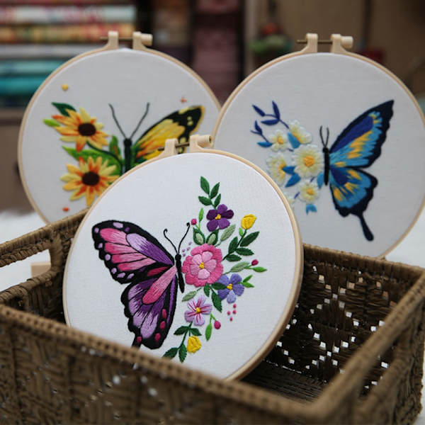 DIY utterfly Patterns Handbroderi - stock B