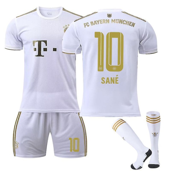 2022-2023 Ny säsong FC Bayern München Fotbollsdräkter Fotbollsuniformer T-shirts tröja - - spot försäljning 22 23 SANE 10 Kids 22(120-130CM)