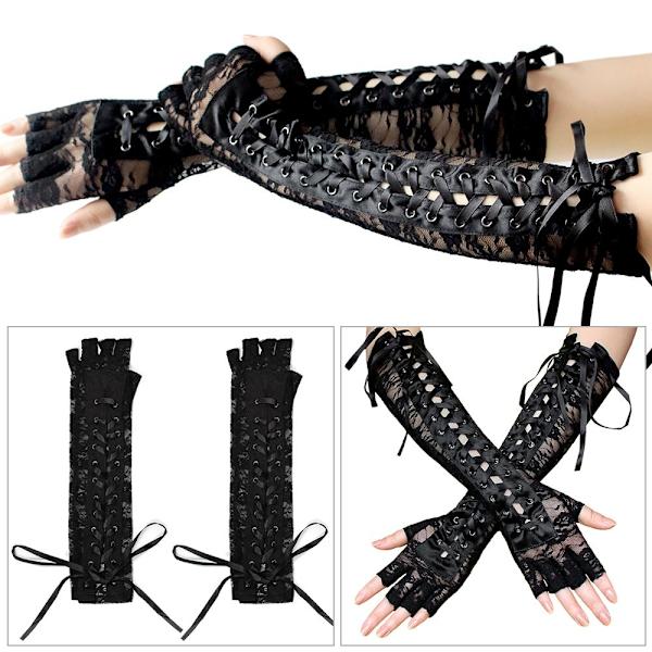 1 par Halloween Retro långa handskar för kvinnor Steampunk - on stock
