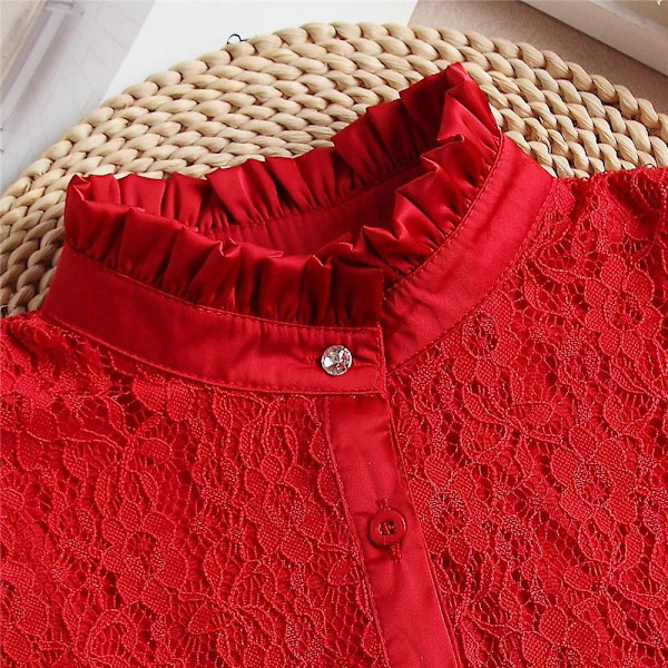 Skjorta Fake Collar Kläder Accessoarer WINE RED - spot sales Wine red