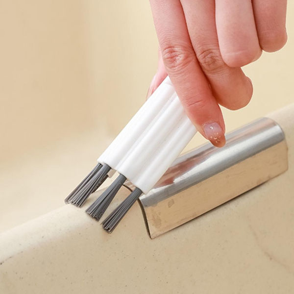 6ST Groove Gap Brush Rengöringsborste VIT - stock white
