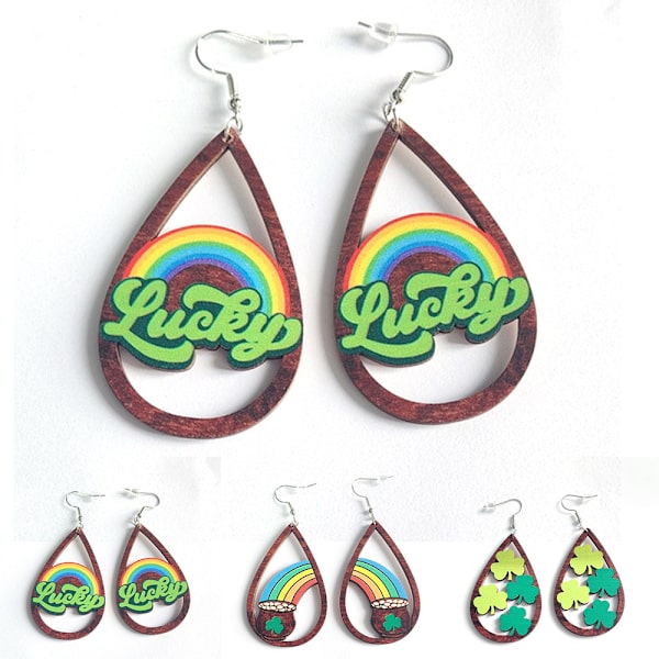 Kvinnors smycken St. Patricks Day Drop örhängen hängande örhängen - high quality C