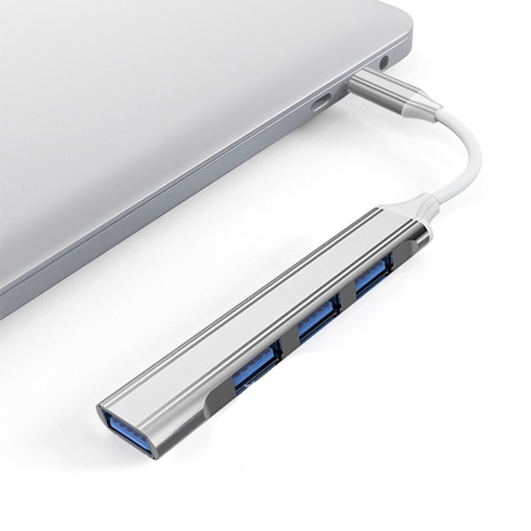 USB C HUB 3.0 Type-C Dock Station 4 -portti – spot-myynti USB 3.0 Grey