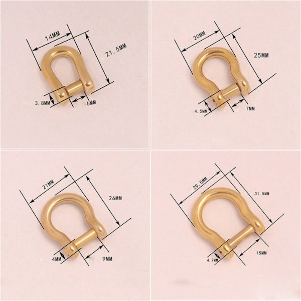 Karbinhake D Bow Staples 7MM - high quality 7mm
