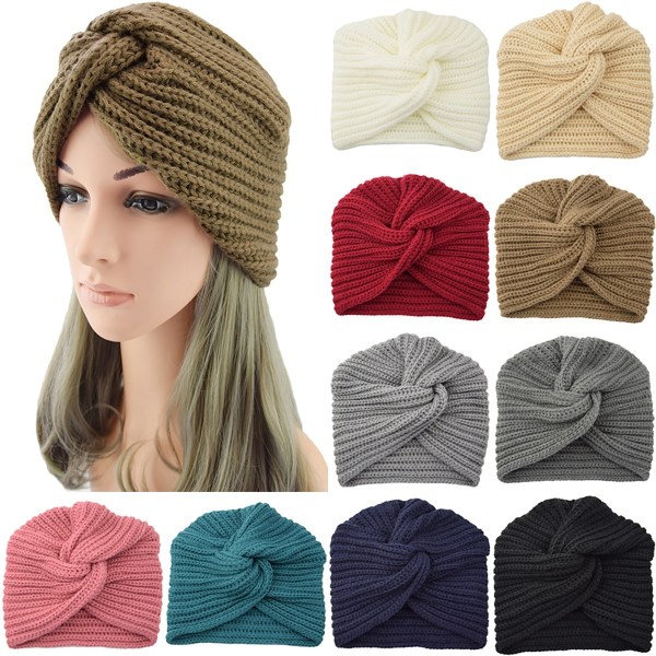 Unisex Stretchy Turban Head Wrap Band Hijab Muslim - spot-myynti white