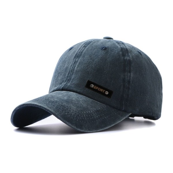 Broderi Baseball Kepsar Distressed Faded Hats MARINE - high quality