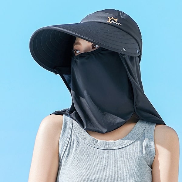 Sommarsolhatt Camping Cap SVART - high quality black