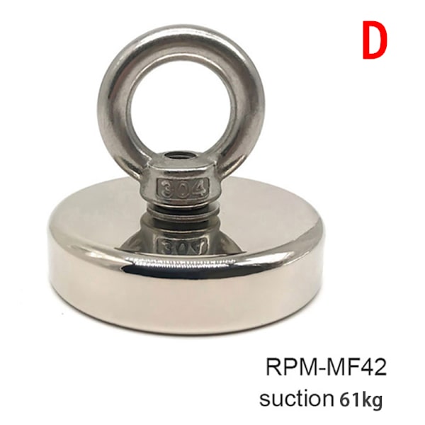 Magnetisk krok Stark absorptionsmagnet för fiskelyft - on stock suction 61kg