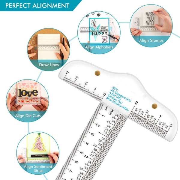 T-Square Linjal Graduerad T-Ruler Inch Metrisk T-Square - on stock