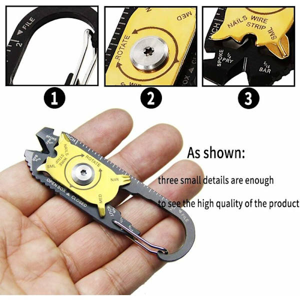 2 delar utomhus multifunktionskombinationsverktyg Utomhus handhållna prylar Bärbar EDC handhållen nyckelring - high quality