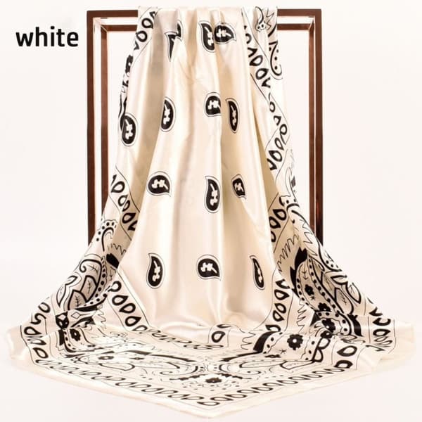 Muslim Shawls Silk Shawls WHITE - varastossa