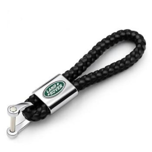 Land Rover Braided nahkainen avaimenperä - varastossa black one size