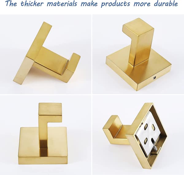 Badrumshanddukskrokar i guld Väggfäste - 2 st - high quality