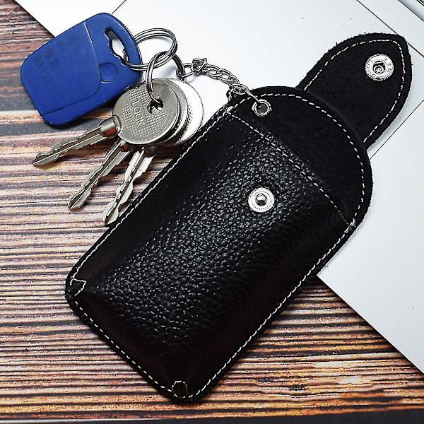 Kvinnor Män Läder Bil Nyckelring Korthållare Plånbok Case Key Organizer Väska Nyckelring - on stock