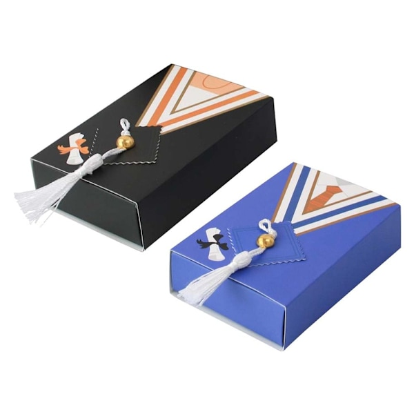 5kpl Doctor Hat Cap Candy Box Valmistujaisjuhlien koristelu MUSTA - korkea laatu black 5pcs-5pcs
