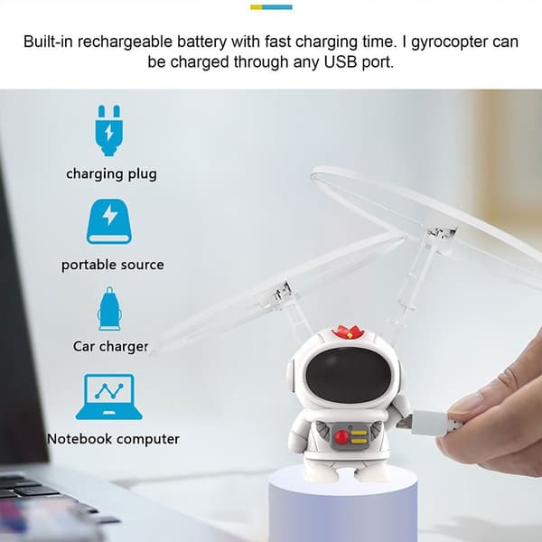 Flying Robot Astronaut Toy Hand-Controlled Drone - varastossa 01