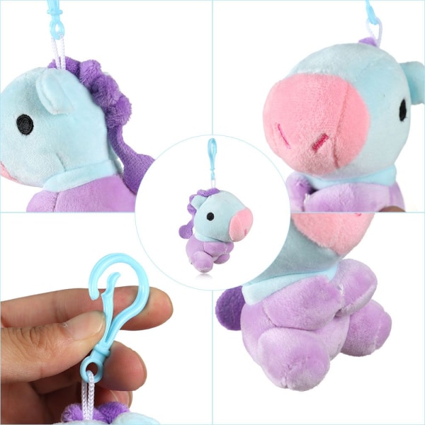 12CM BTS Plysch Doll Toy BT21 Nyckelring Väska hänge - spot försäljning