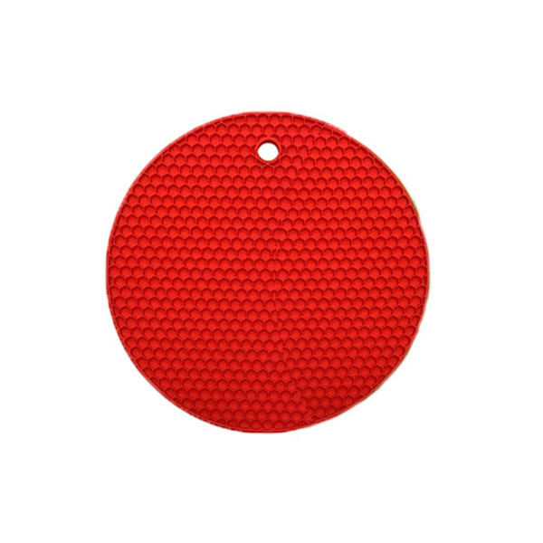 Silikonimatto kuumille kattilille ja pannuille RED ROUND - korkealaatuinen Red Round-Round