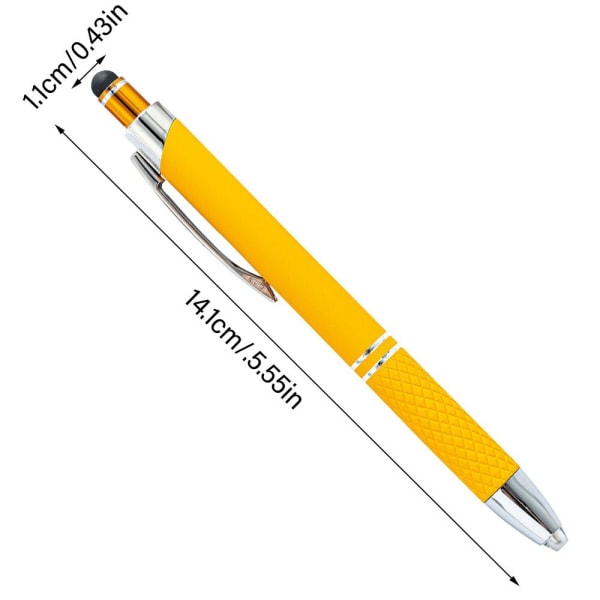 2ST Multifunktionspenna Kapacitiv Penna GUL - on stock Yellow