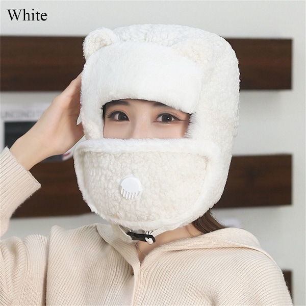 Trapper Hat Earlobe Hat WHITE - varastossa white