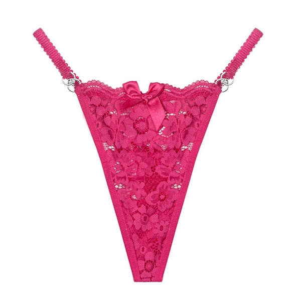 Stringtrosor i spets ROSE RED - spot sales Rose Red L