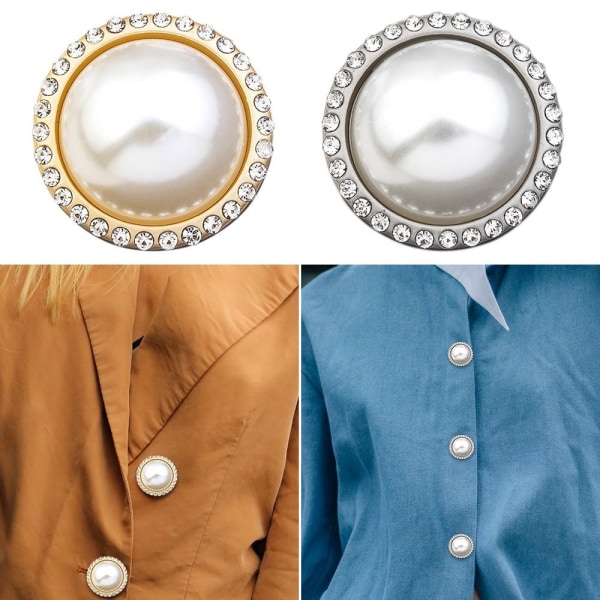 10st Pearl Clothing Knappar Skjorta Knappar SILVER 23MM10ST - high quality silver 23MM10pcs-10pcs