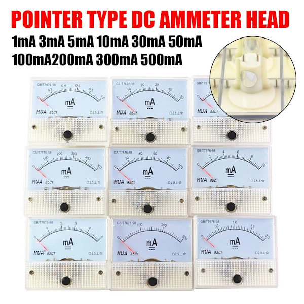 DC Amp Meters Analog Meter 0-300MA - high quality 0-300mA