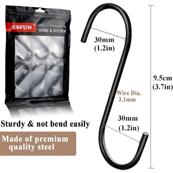 30 Pack S Koukut Teräskoukut Heavy Duty Keittiökoukut Ripustimet - spot-myynti