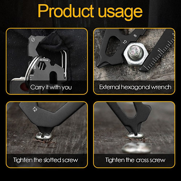 EDC Tools Ulkotyökalut MUSTA - korkea laatu Black