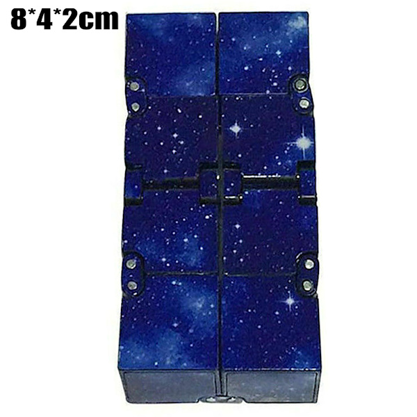 Finger Cube Magic Fidget Toy Game för barn Vuxen klassrumskontor - stock Blue Starry Sky