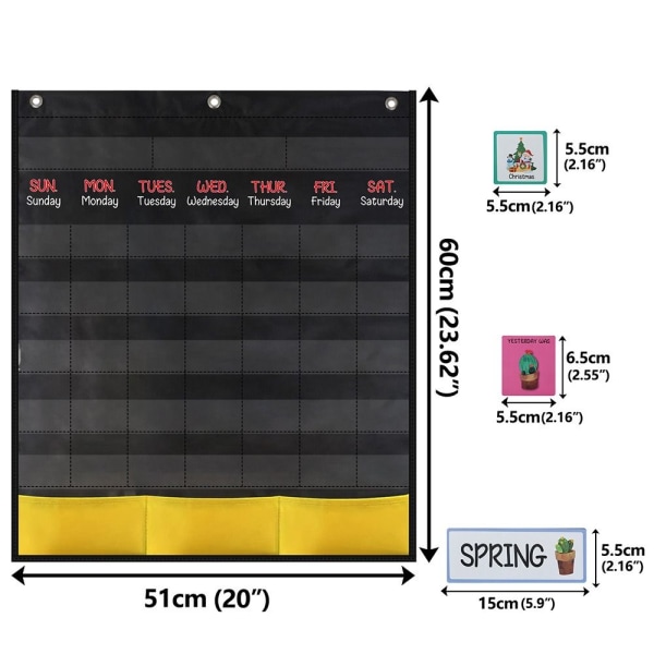 Classroom Calendar Set Calendar Pocket Chart - high quality 3