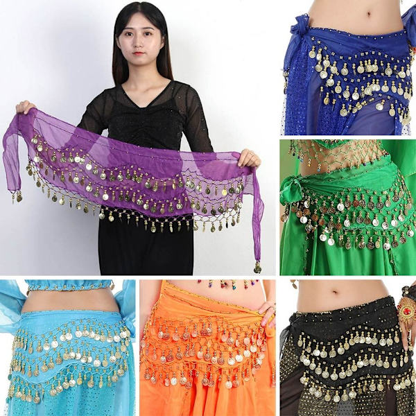 Magdansbälte Höfthalsduk LILA - on stock Purple