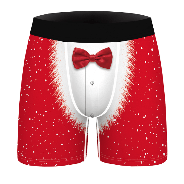 Män Sexig jul Xmas Boxer Underkläder Fest Sovkläder - high quality D